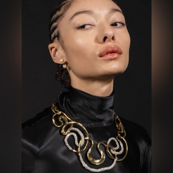 ALEXIS BITTAR Solanales Gold Crystal Intertwined Necklace - Picture 2 of 11